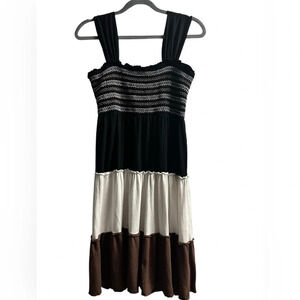 EUC Black Smocked Dress Large